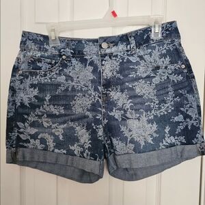 Floral Denim Women's Shorts